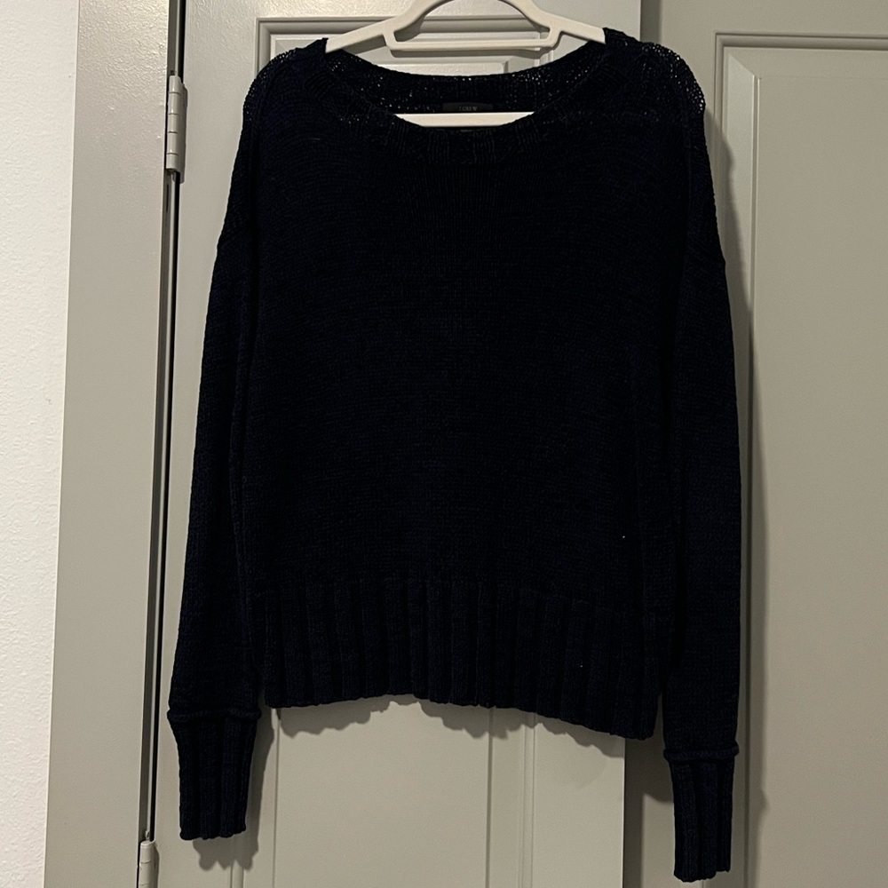 JCrew Navy Boatneck Sweater